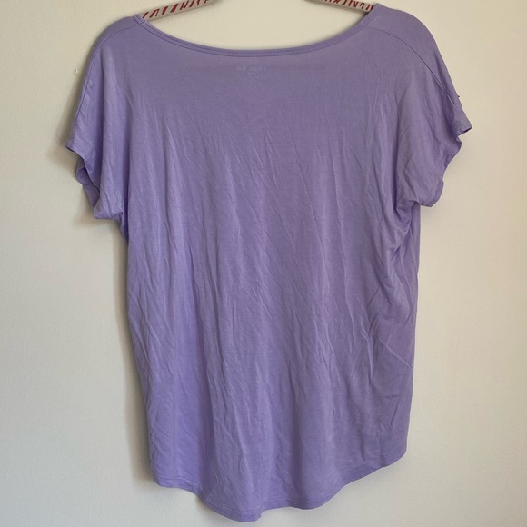 Lands’ End Women’s Short Sleeve Light Purple Top - Picture 3 of 4